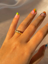 Load image into Gallery viewer, Antique 18k Opal Diamond Boat Ring 1912