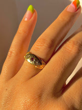 Load image into Gallery viewer, Antique 18k Diamond Ruby Trilogy Starburst Gypsy Ring 1902