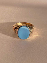Load image into Gallery viewer, Antique 9k Agate Filigree Signet Ring 1921