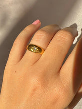 Load image into Gallery viewer, Antique 18k Diamond Solitaire Starburst Ring 1914