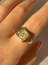 Load image into Gallery viewer, Vintage 9k Saint Christopher Signet Ring 1977