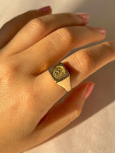 Load image into Gallery viewer, Vintage 9k Saint Christopher Signet Ring 1977