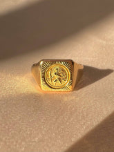 Load image into Gallery viewer, Vintage 9k Saint Christopher Signet Ring 1977
