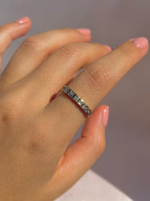 Load image into Gallery viewer, Vintage 9k Diamond Square Half Eternity Ring 1989