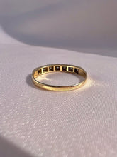 Load image into Gallery viewer, Vintage 9k Diamond Square Half Eternity Ring 1989