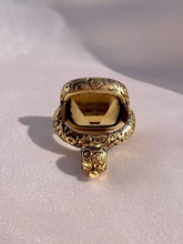 Load image into Gallery viewer, Antique Citrine Floral Fob Seal 1800s