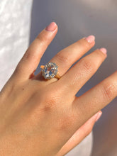 Load image into Gallery viewer, Antique + Vintage 14k Morganite Old Mine Diamond Halo Ring