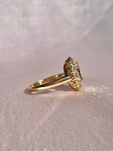 Load image into Gallery viewer, Antique + Vintage 14k Morganite Old Mine Diamond Halo Ring
