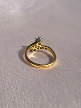 Load image into Gallery viewer, Antique 18k Diamond Sapphire Toi Et Moi Bypass Ring