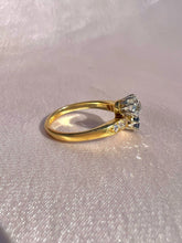 Load image into Gallery viewer, Antique 18k Diamond Sapphire Toi Et Moi Bypass Ring