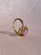 Load image into Gallery viewer, Vintage 9k Lavender Fluorite Amethyst Floral Cluster Ring