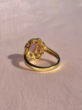 Load image into Gallery viewer, Vintage 9k Lavender Fluorite Amethyst Floral Cluster Ring