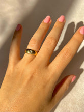 Load image into Gallery viewer, Antique 18k Diamond Solitaire Starburst Ring 1914