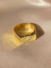 Load image into Gallery viewer, Vintage 14k Diamond Diagonal Signet Ring