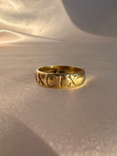 Load image into Gallery viewer, Vintage 9k MCMXCIX Roman Numeral Ring