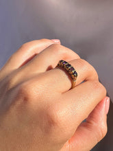 Load image into Gallery viewer, Vintage 9k Amethyst Boat Ring