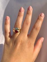 Load image into Gallery viewer, Vintage 14k Synth Ruby Diamond Ring 1951