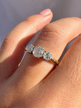 Load image into Gallery viewer, Antique 18k Diamond Old European Cut Trilogy Ring