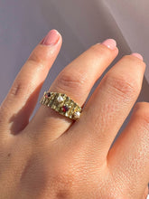 Load image into Gallery viewer, Vintage 9k Garnet Pearl Brutalist Ring 1967