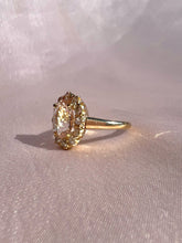 Load image into Gallery viewer, Antique + Vintage 14k Morganite Old Mine Diamond Halo Ring
