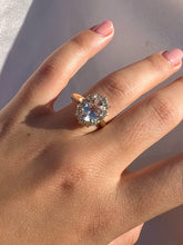 Load image into Gallery viewer, Antique + Vintage 14k Morganite Old Mine Diamond Halo Ring