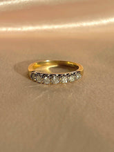 Load image into Gallery viewer, Vintage 9k Diamond Half Eternity Ring 1970s