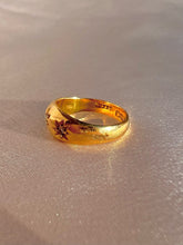 Load image into Gallery viewer, Antique 18k Diamond Starburst Trilogy Gypsy Ring 1918