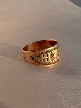 Load image into Gallery viewer, Antique 14k Rose Gold Mizpah Ring 1866