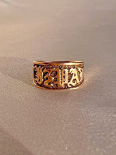 Load image into Gallery viewer, Antique 14k Rose Gold Mizpah Ring 1866
