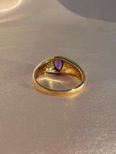 Load image into Gallery viewer, Contemporary 9k Amethyst Diamond Eye Ring