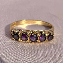 Load image into Gallery viewer, Vintage 9k Amethyst Boat Ring
