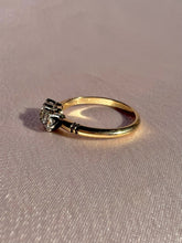 Load image into Gallery viewer, Antique 18k Diamond Old European Cut Trilogy Ring