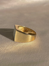 Load image into Gallery viewer, Vintage 9k Diamond Pave Square Signet Ring