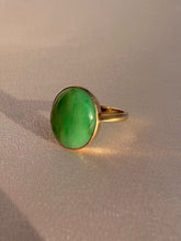 Load image into Gallery viewer, Vintage 9k Jade Cabochon Bezel Ring