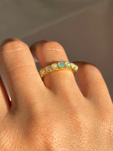 Load image into Gallery viewer, 9k Opal Cabochon Half Eternity Ring