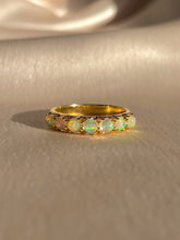 Load image into Gallery viewer, 9k Opal Cabochon Half Eternity Ring