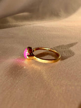 Load image into Gallery viewer, Vintage 10k Star Ruby Cabochon Diamond Ring