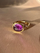 Load image into Gallery viewer, Vintage 9k Amethyst Cabochon Ring 1973