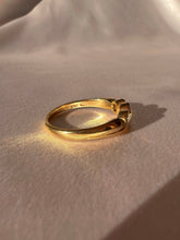 Load image into Gallery viewer, Vintage 18k Diamond Bezel Trilogy Ring