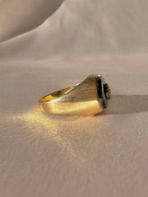 Load image into Gallery viewer, Vintage 10k Diamond Onyx Signet Ring