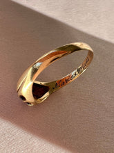 Load image into Gallery viewer, Vintage 9k Garnet Mother-Daughter Ring 1984