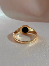 Load image into Gallery viewer, Antique Onyx Cameo Signet Ring