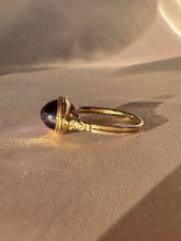 Load image into Gallery viewer, Vintage 9k Amethyst Cabochon Ring 1973
