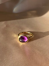 Load image into Gallery viewer, Vintage 9k Amethyst Cabochon Ring 1973
