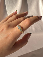 Load image into Gallery viewer, Vintage 18k Diamond Bezel Trilogy Ring