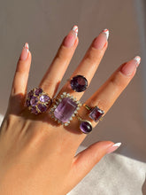 Load image into Gallery viewer, Vintage 14k Amethyst Floral Filigree Dress Ring