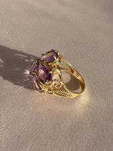 Load image into Gallery viewer, Vintage 14k Amethyst Floral Filigree Dress Ring