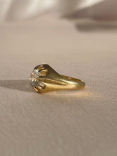 Load image into Gallery viewer, Vintage 9k Paste Diamond Belcher Ring 1968