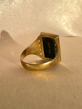 Load image into Gallery viewer, Antique 9k Onyx Monogram "M" Art Deco Signet Ring