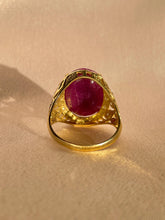 Load image into Gallery viewer, Vintage 18k Ruby Diamond Cocktail Ring 8.00 CTW